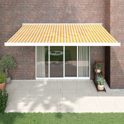Zatahovací Markýza Oranžová A Hnědá 3 X 2,5 M Textil A Hliník