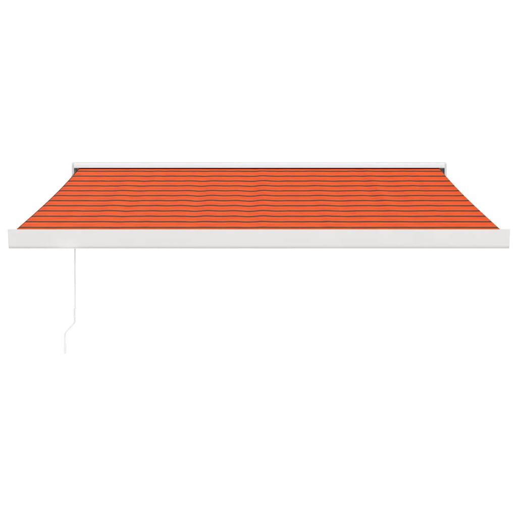 Zatahovací Markýza Oranžová A Hnědá 3 X 2,5 M Textil A Hliník