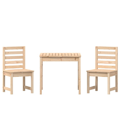 3Dílný Zahradní Bistro Set Masivní Borové Dřevo