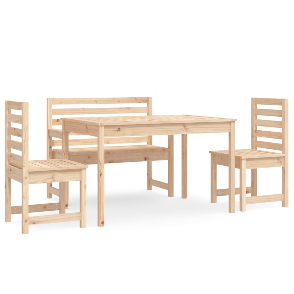 4Dílný Zahradní Jídelní Set Masivní Borové Dřevo