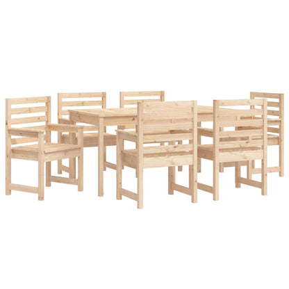 7Dílný Zahradní Jídelní Set Masivní Borové Dřevo