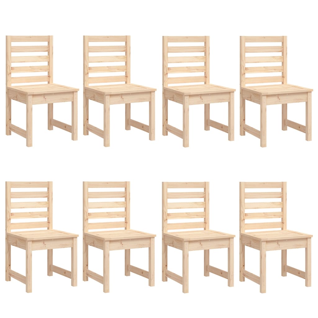 11Dílný Zahradní Jídelní Set Masivní Borové Dřevo