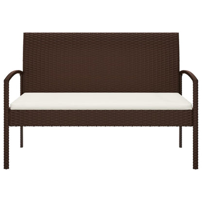 Zahradní Lavice S Poduškou 105 Cm Polyratan