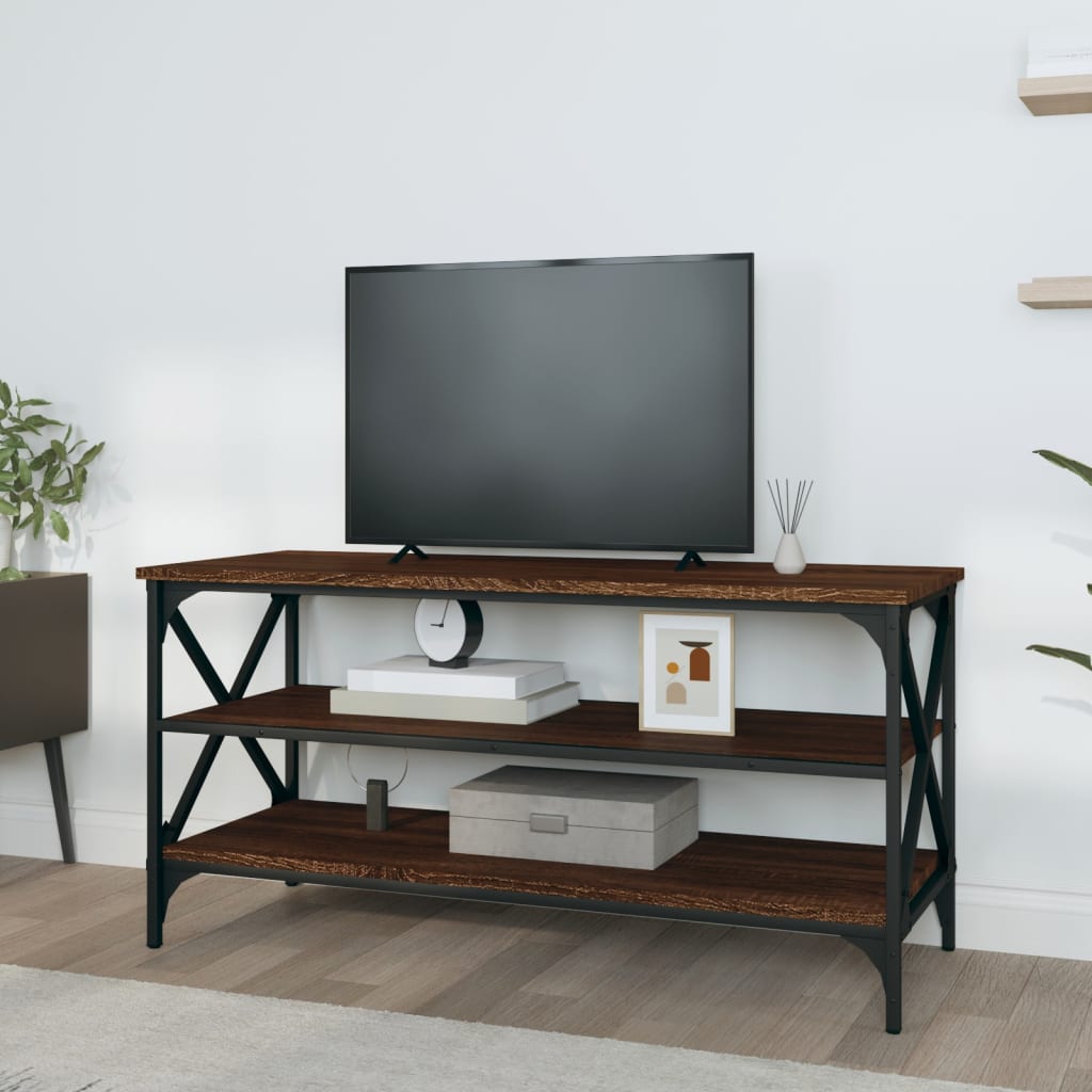 Tv Skříňka Hnědý Dub 100 X 40 X 50 Cm Kompozitní Dřevo