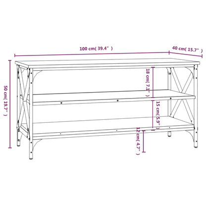 Tv Skříňka Hnědý Dub 100 X 40 X 50 Cm Kompozitní Dřevo