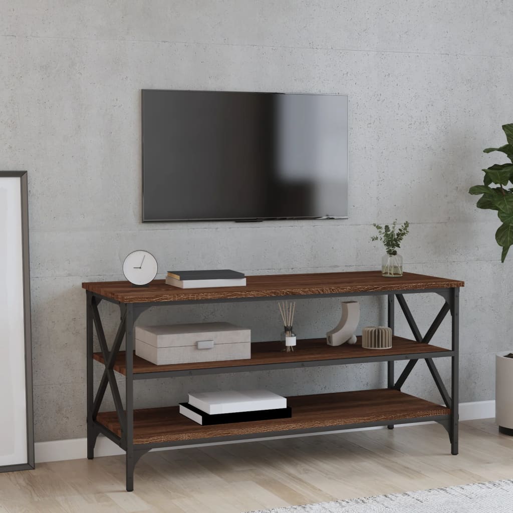 Tv Skříňka Hnědý Dub 100 X 40 X 50 Cm Kompozitní Dřevo