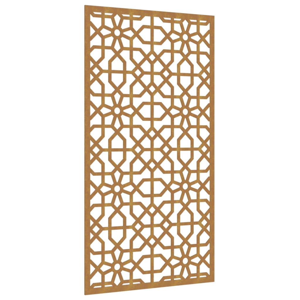 Zahradní Nástěnná Dekorace 105 X 55 Cm Corten Maurský Design Černá