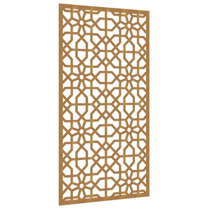 Zahradní Nástěnná Dekorace 105 X 55 Cm Corten Maurský Design Černá