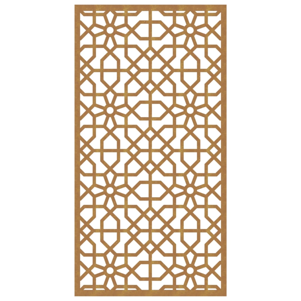 Zahradní Nástěnná Dekorace 105 X 55 Cm Corten Maurský Design Černá