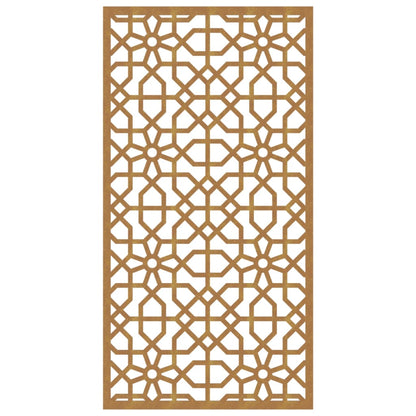 Zahradní Nástěnná Dekorace 105 X 55 Cm Corten Maurský Design Černá
