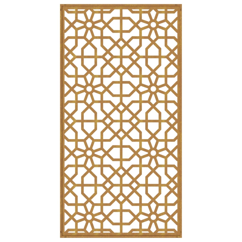 Zahradní Nástěnná Dekorace 105 X 55 Cm Corten Maurský Design Černá