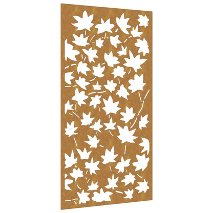 Zahradní Nástěnná Dekorace 105 X 55 Cm Corten Javorový List Tmavě Hnědá