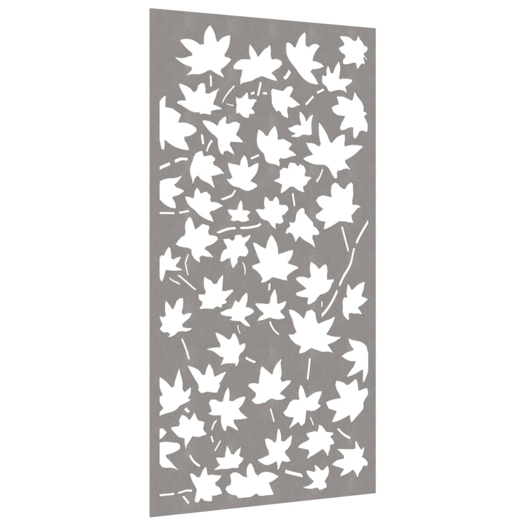 Zahradní Nástěnná Dekorace 105 X 55 Cm Corten Javorový List Tmavě Hnědá