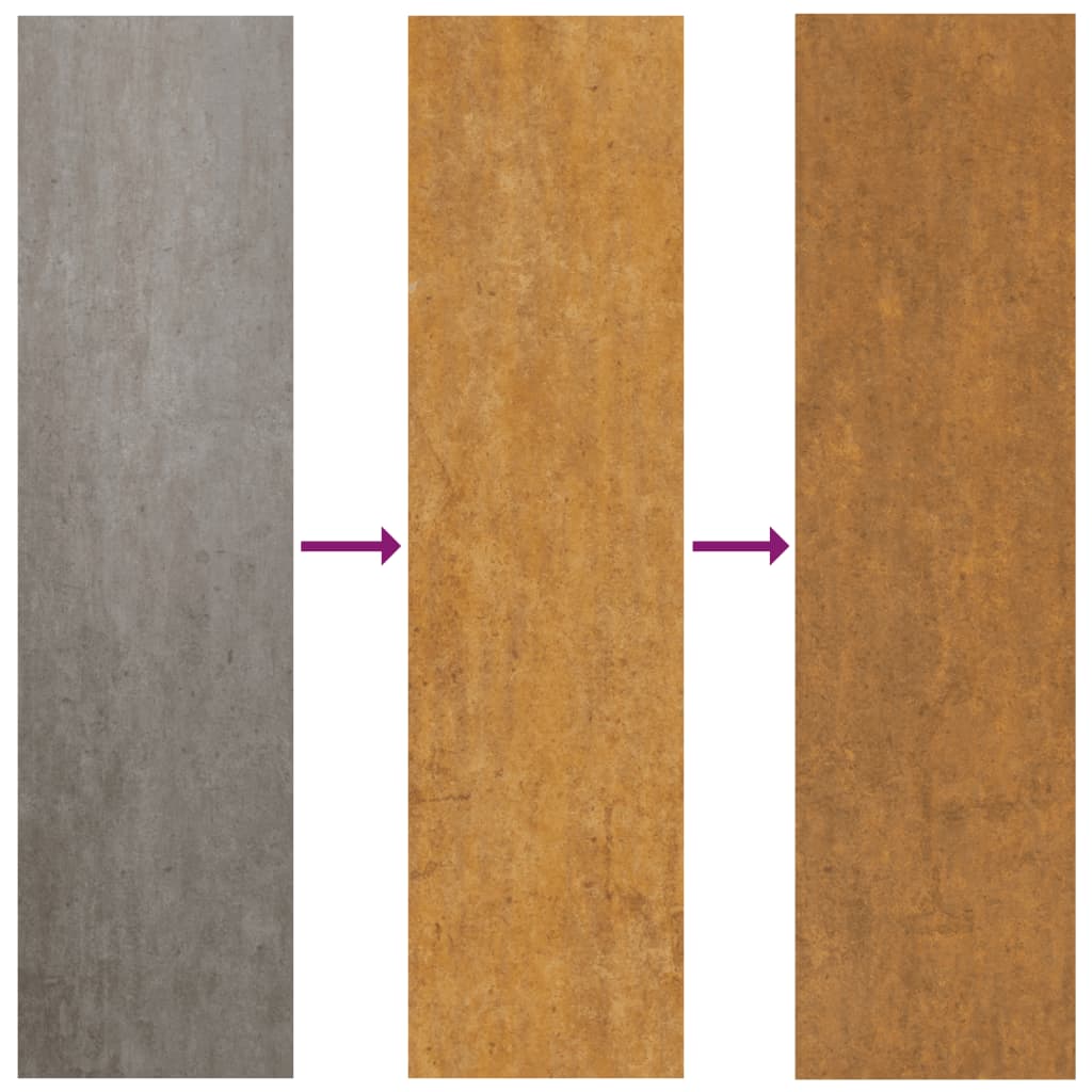 Zahradní Nástěnná Dekorace 105 X 55 Cm Corten Javorový List Tmavě Hnědá