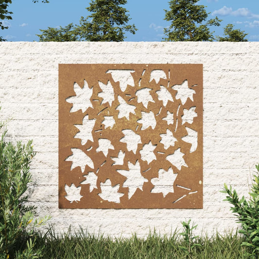 Zahradní Nástěnná Dekorace 55 X 55 Cm Corten Javorový List
