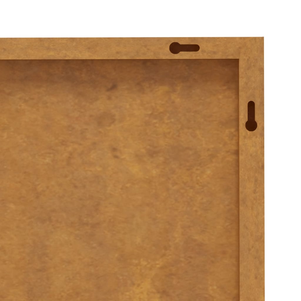 Zahradní Nástěnná Dekorace 105X55 Cm Cortenová Ocel Mapa Světa