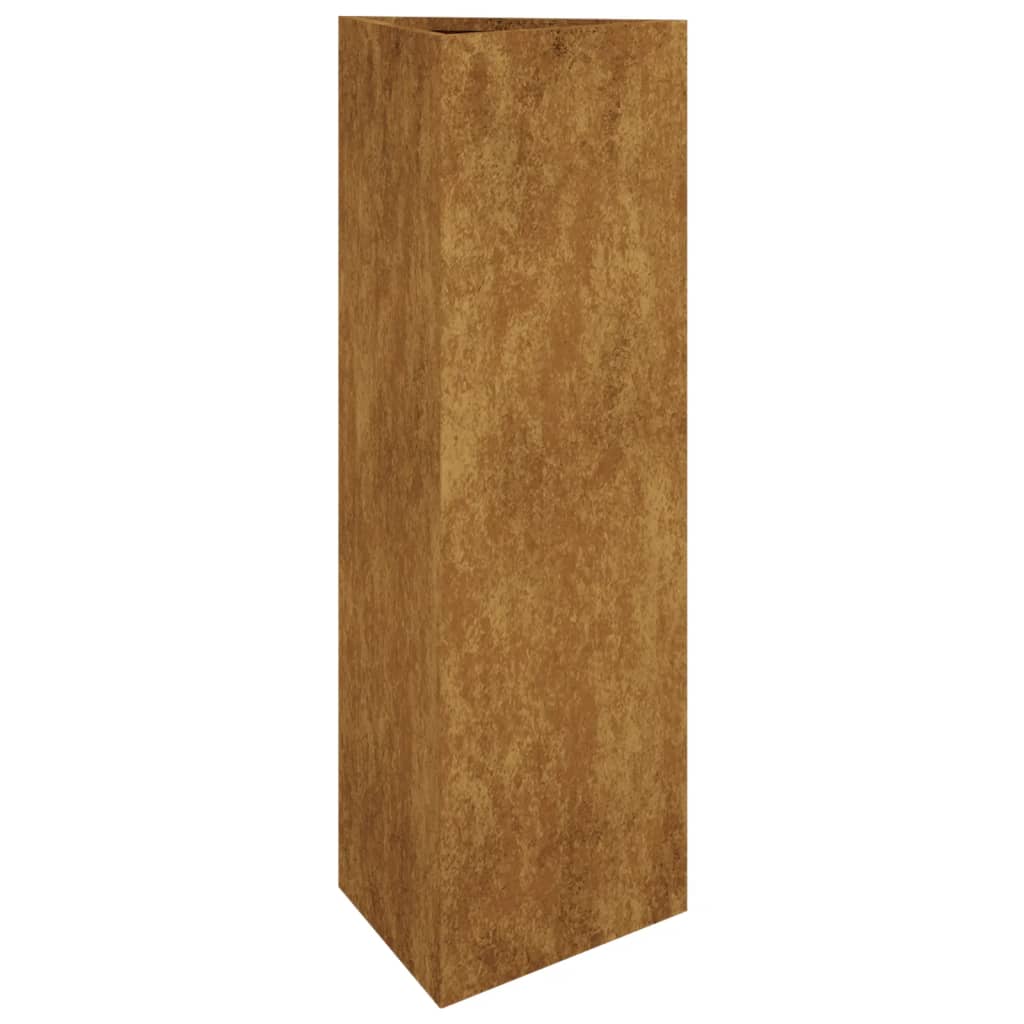 Zahradní Truhlík 30 X 26 X 75 Cm Cortenová Ocel