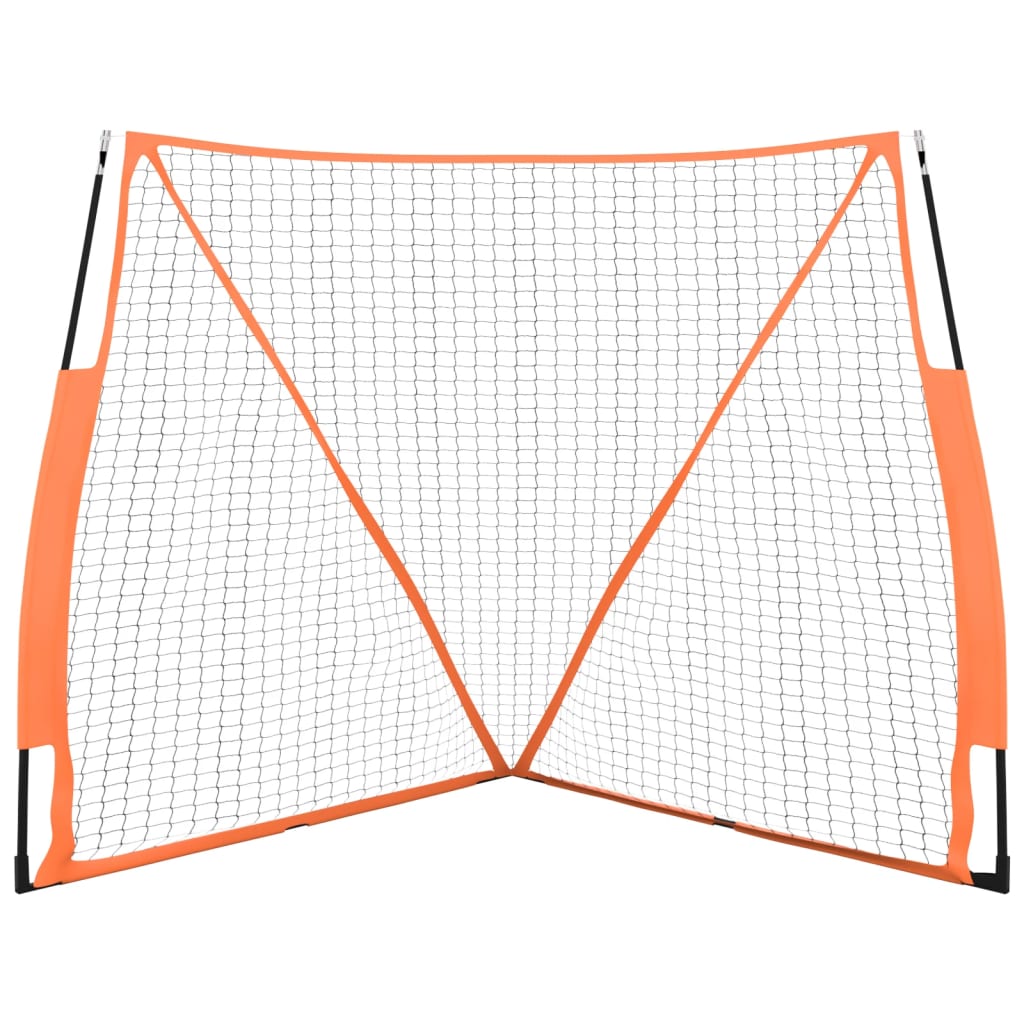 Přenosná Baseballová Síť Oranžová/Černá 183X182X183Cm Polyester