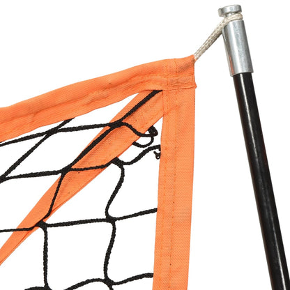 Přenosná Baseballová Síť Oranžová/Černá 183X182X183Cm Polyester