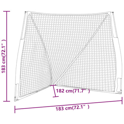 Přenosná Baseballová Síť Oranžová/Černá 183X182X183Cm Polyester