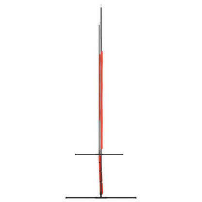 Přenosná Baseballová Síť Červená/Černá 369X107X271Cm Ocel A Pes