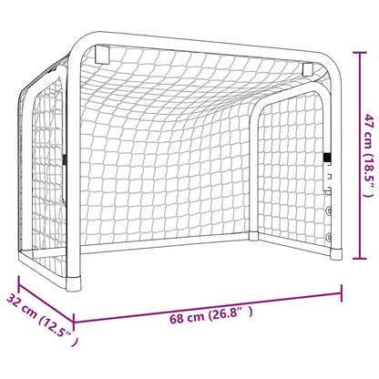 Hokejová Branka Se Sítí Červená/Černá 68X32X47Cm Ocel/Polyester