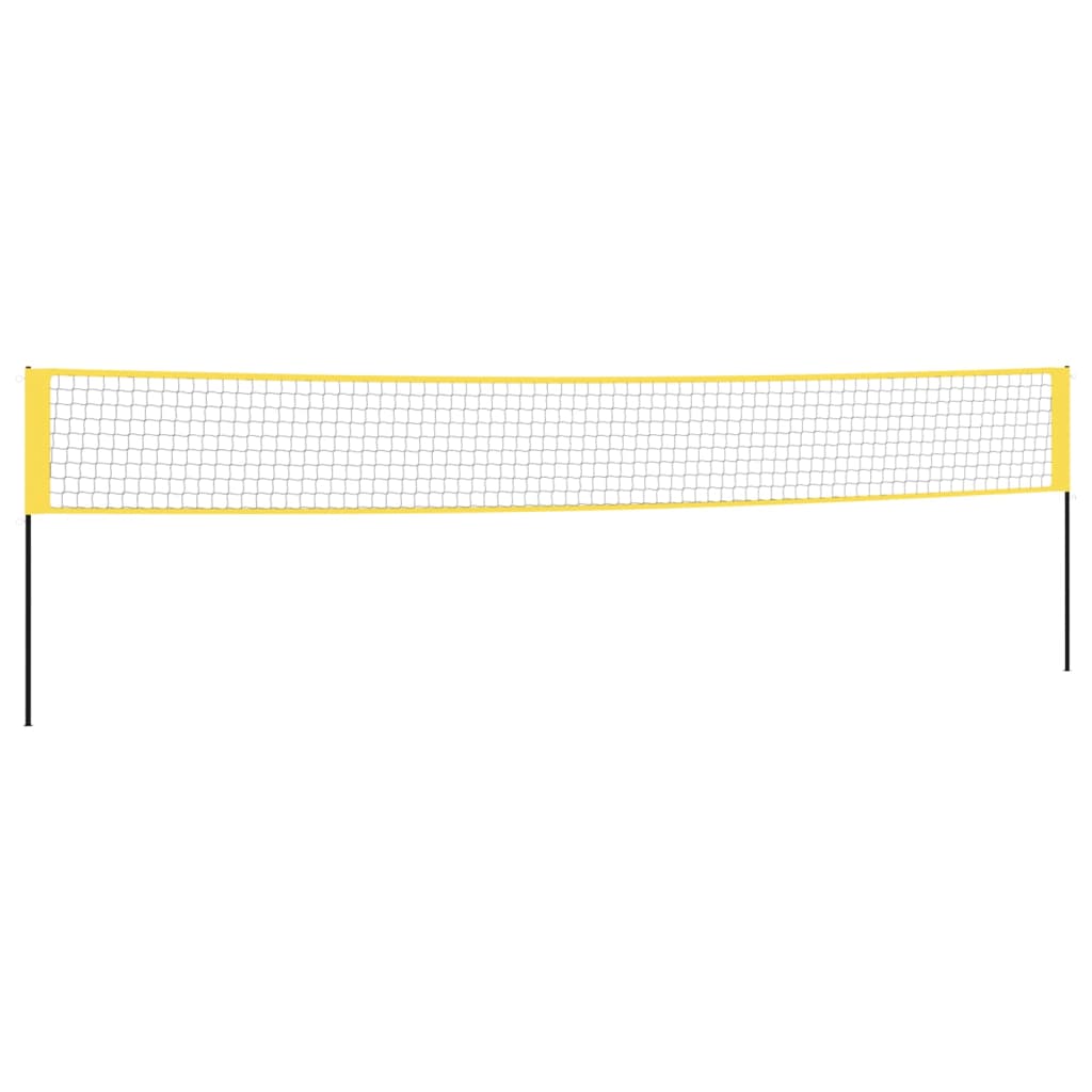 Badmintonová Síť Žlutá A Černá 600 X 155 Cm Pe Tkanina