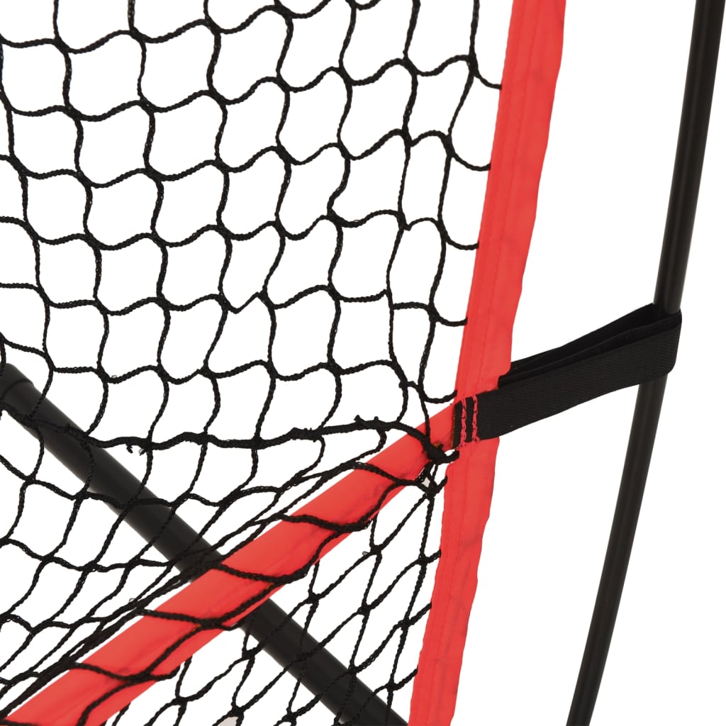 Přenosná Baseballová Síť Černá/Červená 215X107X216 Cm Polyester