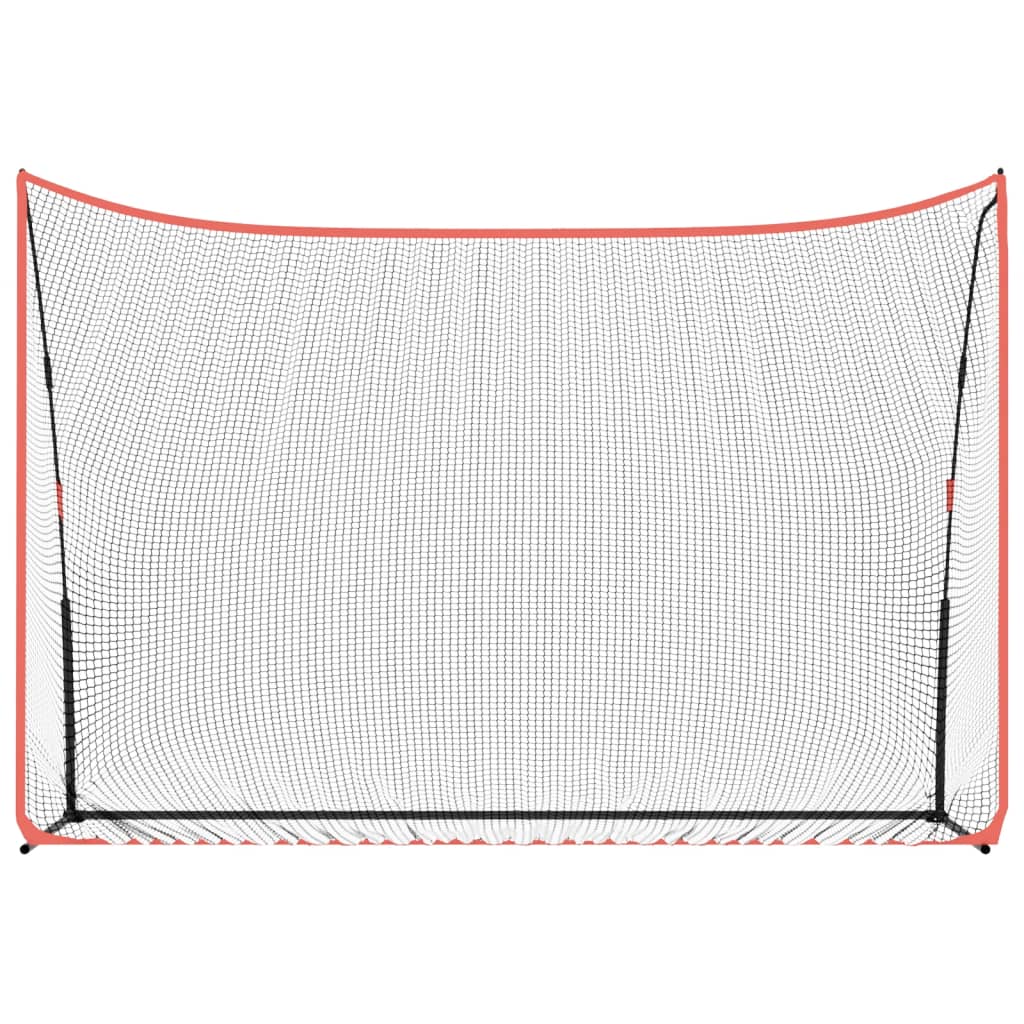 Golfová Tréninková Síť Černá A Červená 305X91X213 Cm Polyester