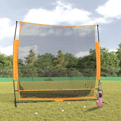 Golfová Tréninková Síť Černá A Červená 215X107X216 Cm Polyester