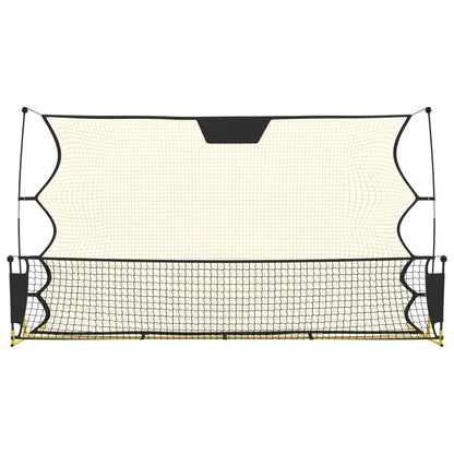 Fotbalový Rebounder Černý A Žlutý 183 X 85 X 120 Cm Polyester
