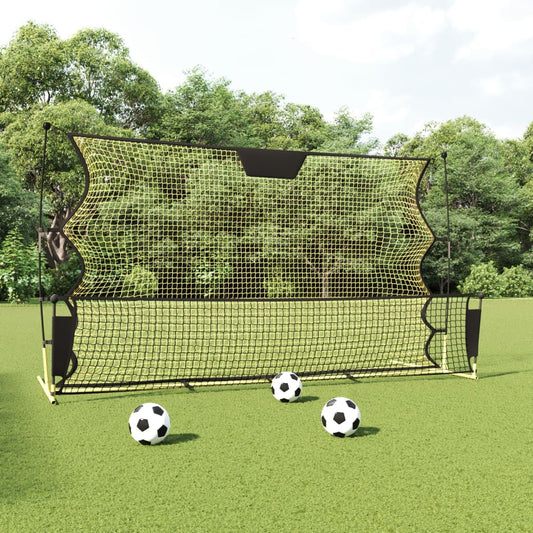 Fotbalový Rebounder Černý A Žlutý 183 X 85 X 120 Cm Polyester