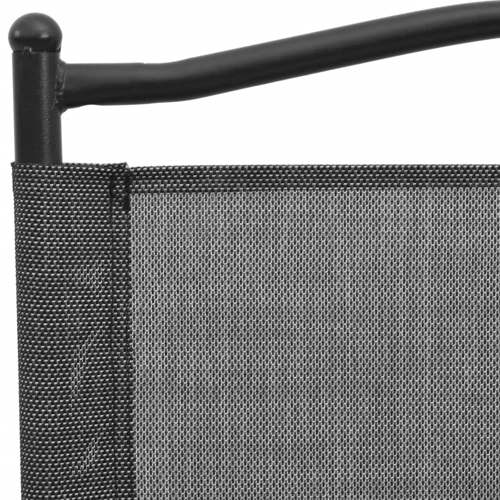Skládací Zahradní Židle 2 Ks Šedá Melanž Ocel A Textilen
