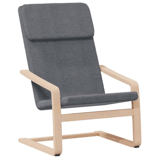 Relaxační Křeslo S Podnožkou Tmavě Šedé Textil