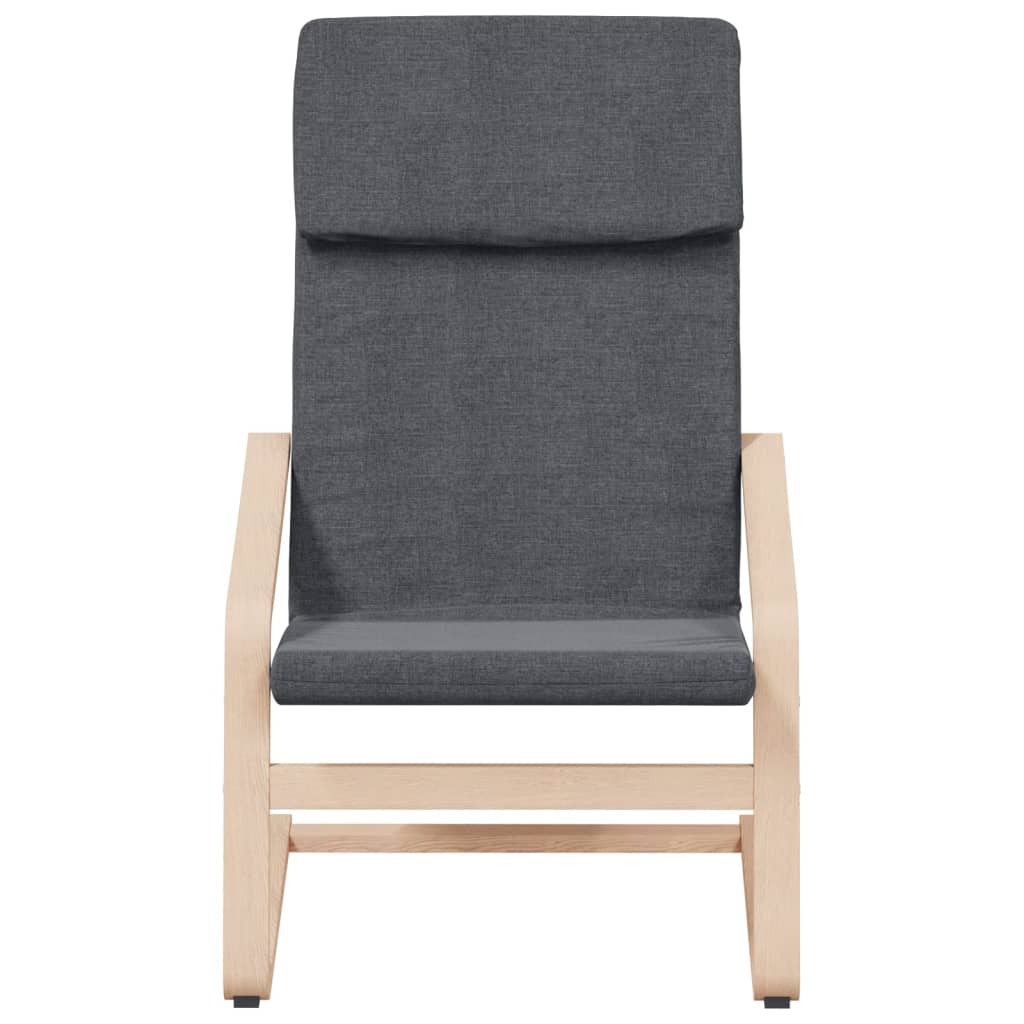 Relaxační Křeslo S Podnožkou Tmavě Šedé Textil