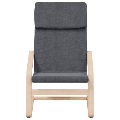 Relaxační Křeslo S Podnožkou Tmavě Šedé Textil