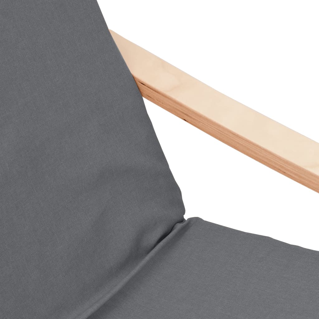 Relaxační Křeslo S Podnožkou Tmavě Šedé Textil