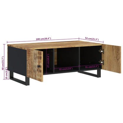 Konferenční Stolek 100X54X40 Cm Masivní Mangovník A Kompozit