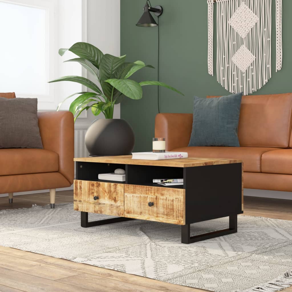 Konferenční Stolek 80 X 54 X 40 Cm Masivní Mangovník A Kompozit
