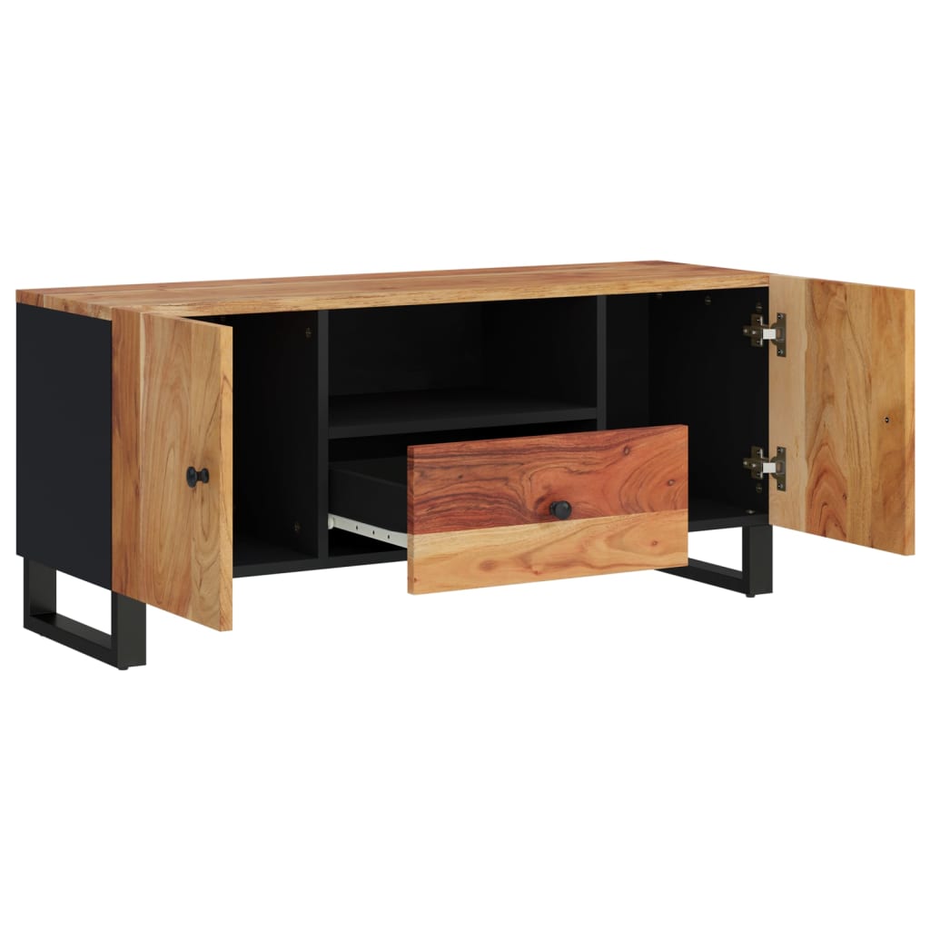 Tv Skříňka 105 X 33,5 X 46 Cm Masivní Akácie A Kompozitní Dřevo