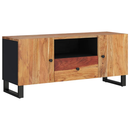 Tv Skříňka 105 X 33,5 X 46 Cm Masivní Akácie A Kompozitní Dřevo