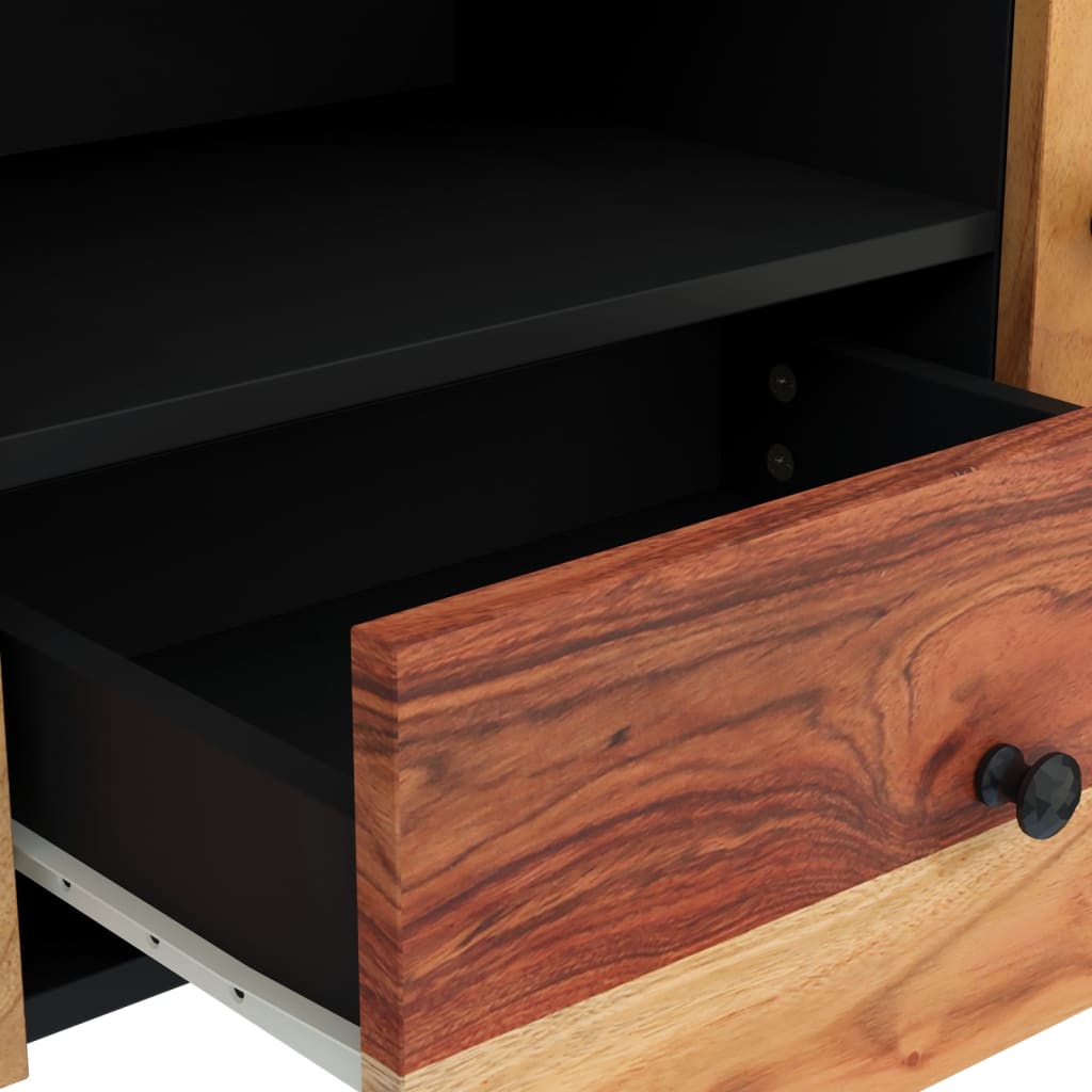 Tv Skříňka 105 X 33,5 X 46 Cm Masivní Akácie A Kompozitní Dřevo