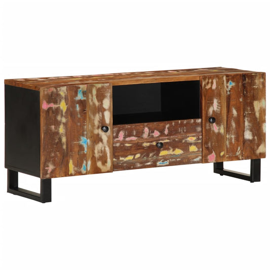 Tv Skříňka 105X33,5X46 Cm Masivní Recyklované Dřevo A Kompozit