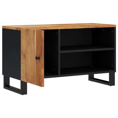 Tv Skříňka 80 X 33 X 46 Cm Masivní Akácie A Kompozitní Dřevo