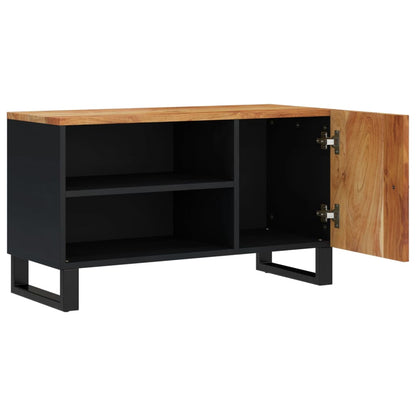 Tv Skříňka 80 X 33 X 46 Cm Masivní Akácie A Kompozitní Dřevo