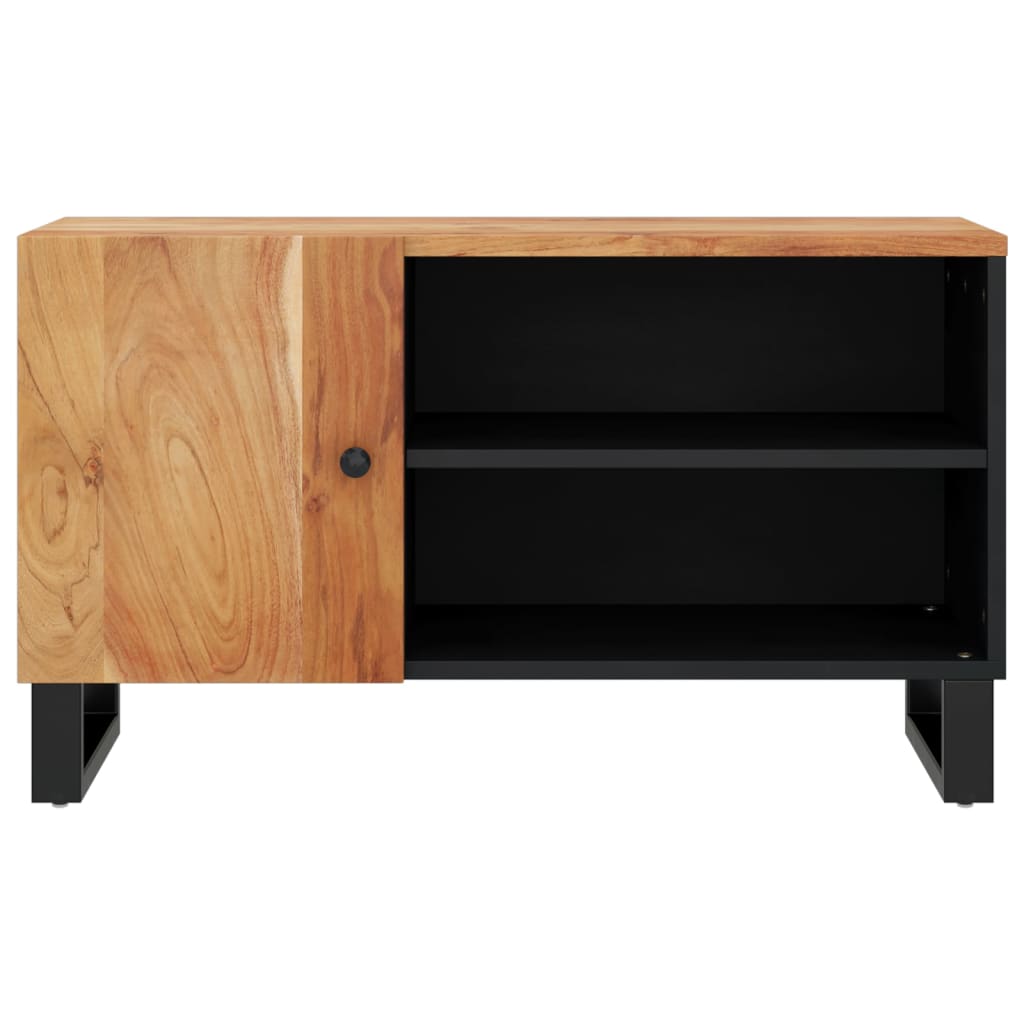 Tv Skříňka 80 X 33 X 46 Cm Masivní Akácie A Kompozitní Dřevo