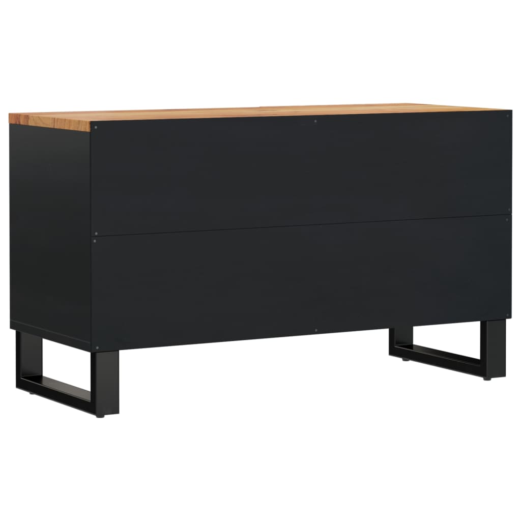 Tv Skříňka 80 X 33 X 46 Cm Masivní Akácie A Kompozitní Dřevo