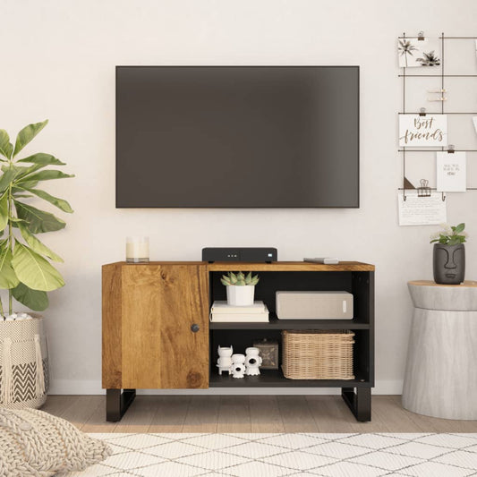 Tv Stolek 80 X 33 X 46 Cm Masivní Mangovník A Kompozitní Dřevo