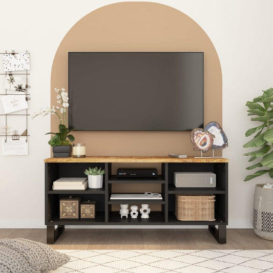 Tv Stolek 100 X 33 X 46 Cm Masivní Mangovník A Kompozitní Dřevo