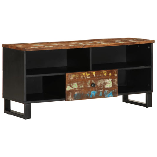 Tv Skříňka 100X33X46 Cm Masivní Recyklované A Kompozitní Dřevo